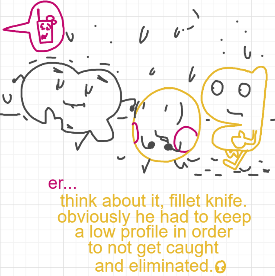 A panel from I've Been Everywhere, Man, episode nine of the Board Boards object show by Furretwalk/WalkingFurret.